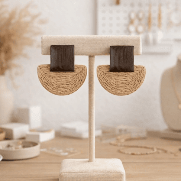 Aretes Cuadros de Madera