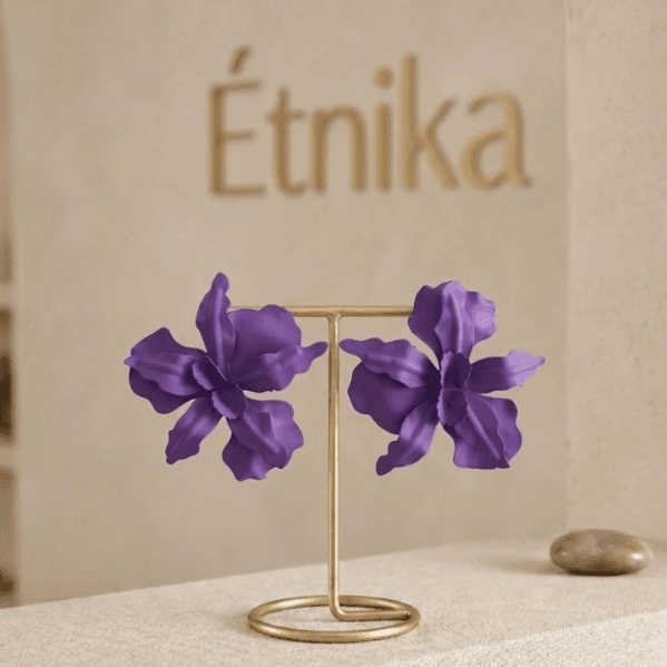 Aretes Orquídea Violeta