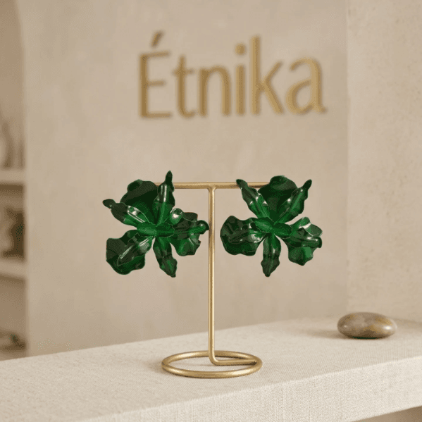 Aretes Orquídea Verde