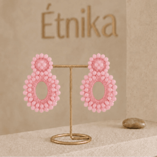 Aretes Oval Rosa