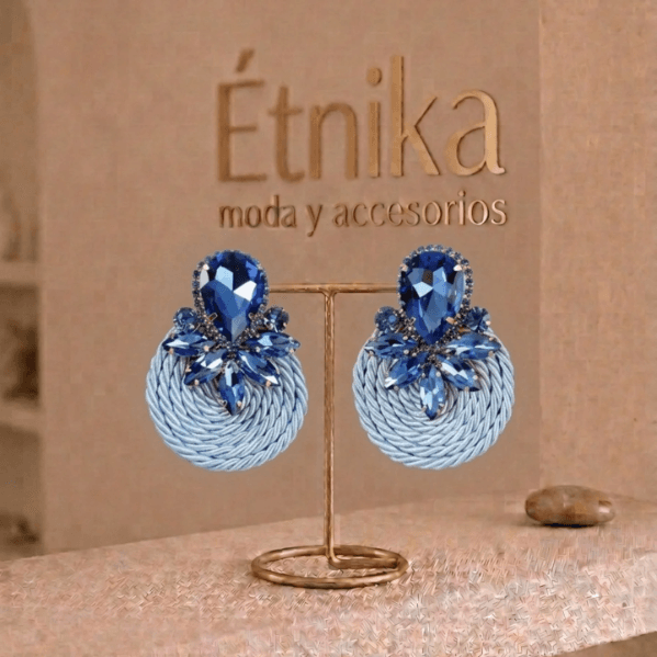 Aretes Azul Cristal