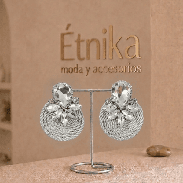 Aretes Flor Plata