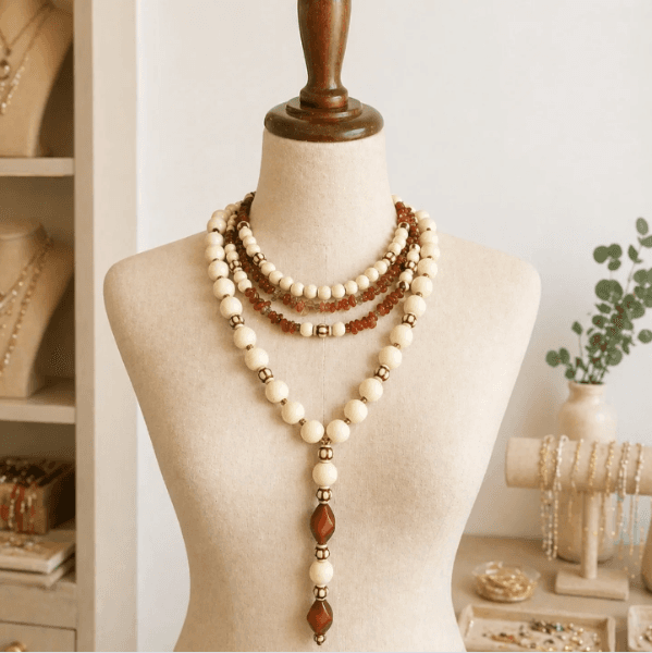 Collar Multicapa con Borla