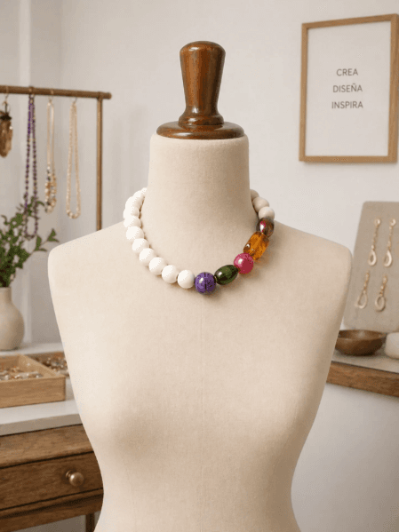 Collar Perla con Acentos