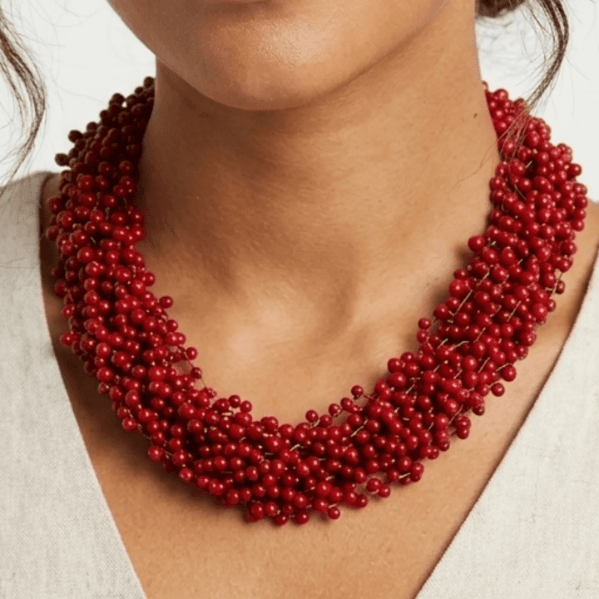 Collar Coral Trenzado