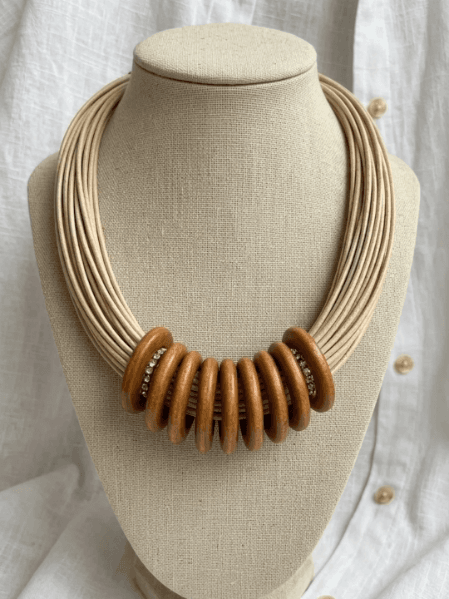 Collar Aros de Madera