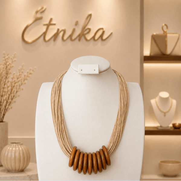 Collar Flecos Dorados